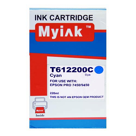 Картридж для (T6122) EPSON St Pro 7450/9450 Cyan (220ml, Pigment) MyInk 