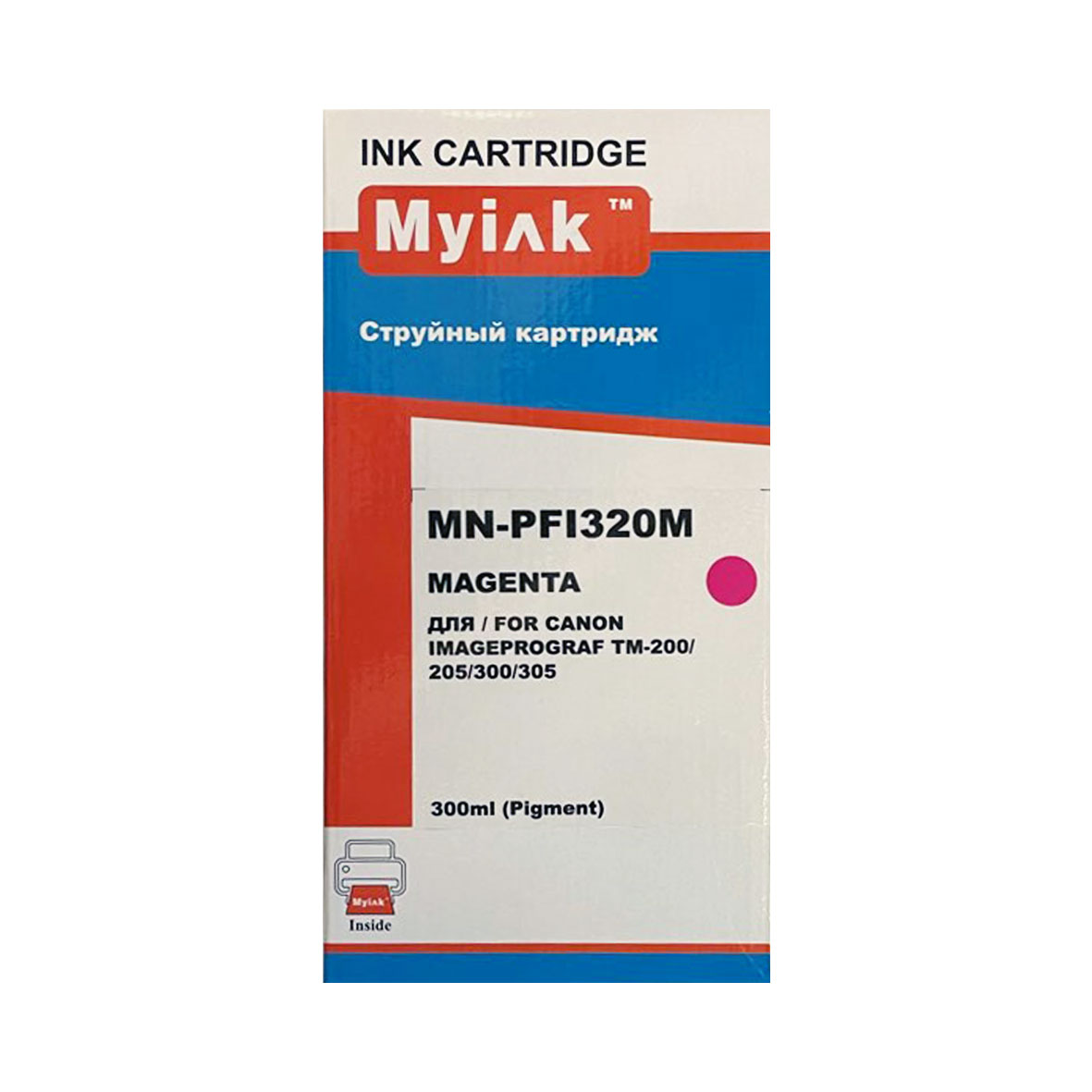 Картридж для CANON PFI-320M TM-200/205/300/305 Magenta (300ml, Pigment) MyInk