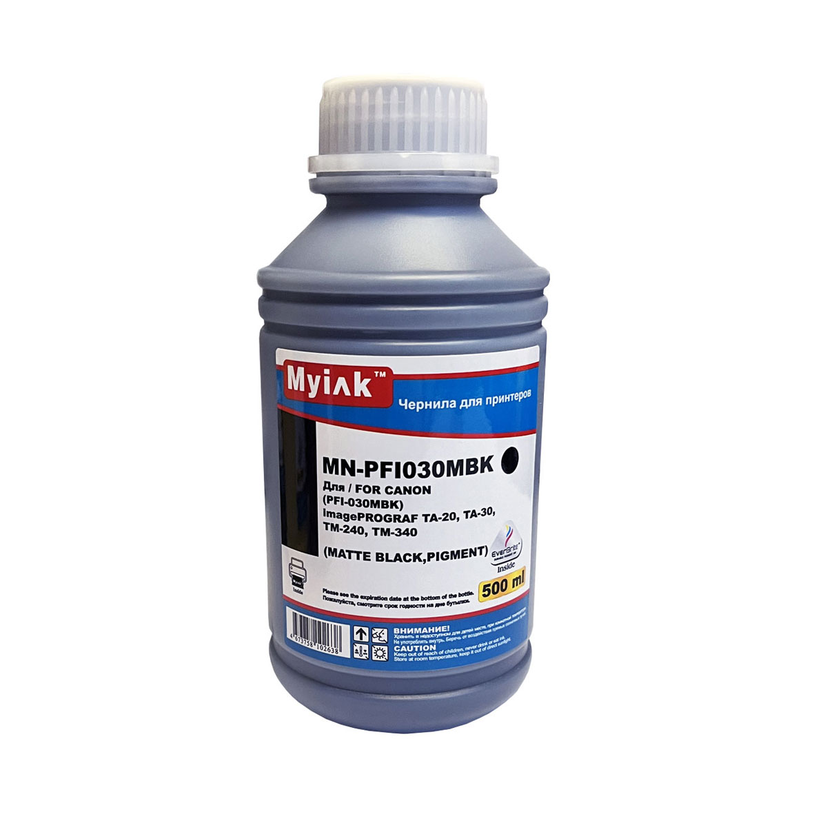 Чернила для CANON imagePROGRAF TM-240/TM-340 (PFI030MBK) (500мл,matte black,Pigment) MyInk