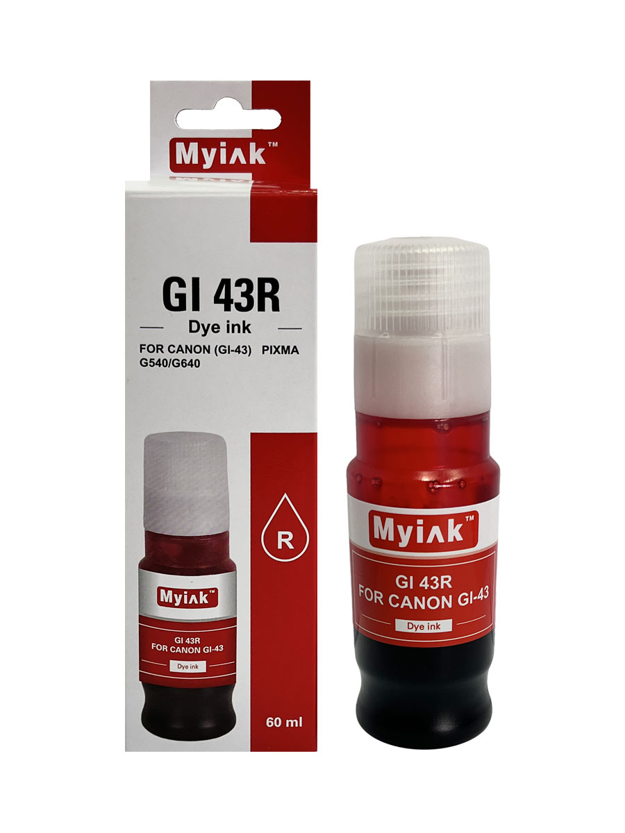 Чернила для CANON GI-43R ( 60мл, контейнер, red Dye) для PIXMA G540/G640 GI43R MyInk.