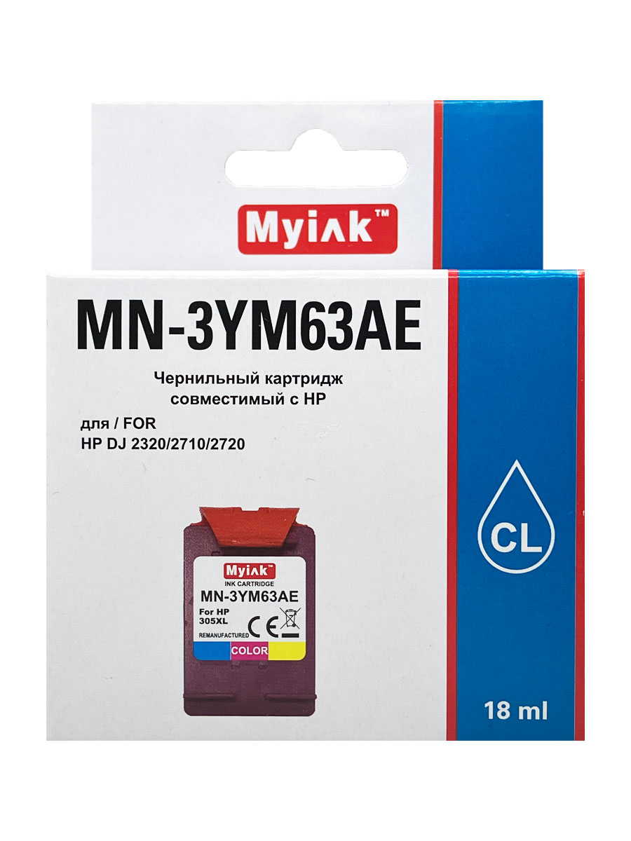 Картридж для (305XL) HP DJ 2320/2710/2720 3YM63AE (R) Color (18ml) Myink