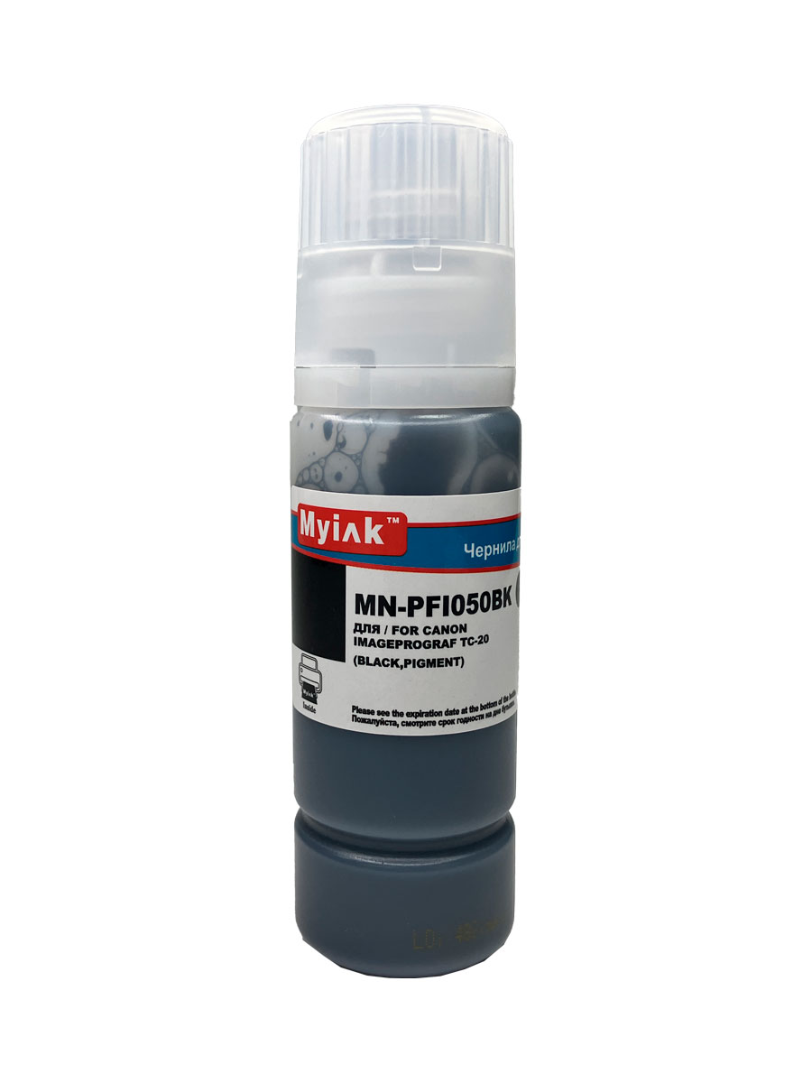 Чернила для CANON (PFI-050BK) imagePROGRAF TC-20 (70ml, Black, Pigment) Myink