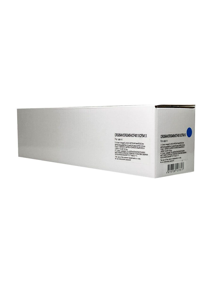 Картридж для CANON LBP-621/623 CRG 054HC/LBP-611/613 CRG 045HC/HP Color LJ M252/M277 CF401X/HP Color LJ M254 CF541X синий (3,1K) (compatible)