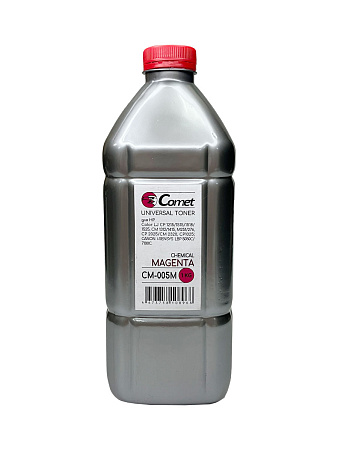Тонер для HP Color Универсал тип CM-005M (фл,1кг,красный,Chemical,COMET) Silver ATM 