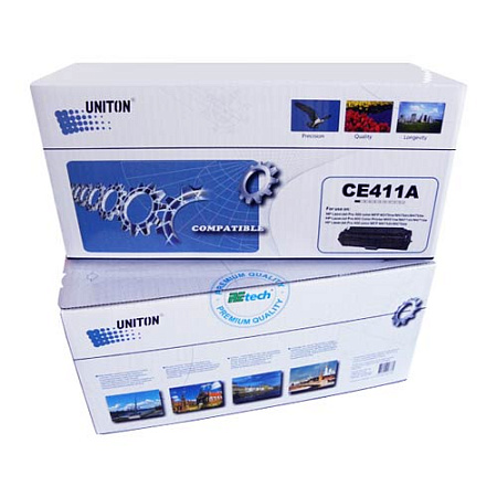 Картридж для HP Color LJ M351/ M451/MFP M375/М475 CE411A (305A) синий (2,6K) UNITON Premium Картридж для HP Color LJ M351/ M451/MFP M375/М475 CE411A (305A) синий (2,6K) UNITON Premium