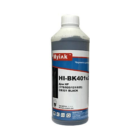 Чернила для HP (178/920/655/932/934/940/950/ GT51/ GT52/ GT53) CB316/CB321 (1л, black,Pigment) HI-BK401 EverBrite™ MyInk 