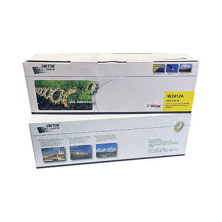 Картридж для HP Color LJ M155/MFP M182/M183  W2412A (216A) желт (0,85К) UNITON Premium GREEN LINE (Eco Protected) 