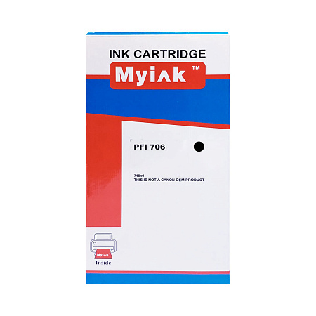 Картридж для CANON PFI-706MBK IPF 8400/8400S/8400SE/9400/9400S Matte Black (710 ml) MyInk Картридж для CANON PFI-706MBK IPF 8400/8400S/8400SE/9400/9400S Matte Black (710 ml) MyInk