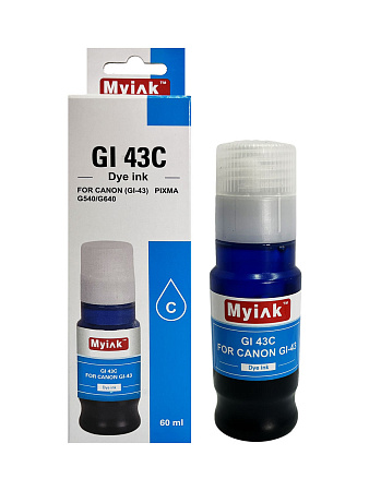 Чернила для CANON GI-43C ( 60мл, контейнер, cyan Dye) для PIXMA G540/G640 GI43C MyInk 