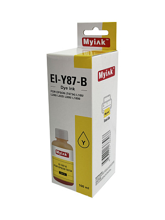 Чернила для EPSON (T6734) L100/L200/ L655/ L800/ L805/ L1800 (100мл, yellow Dye) EI-Y87-B Gloria™  MyInk 