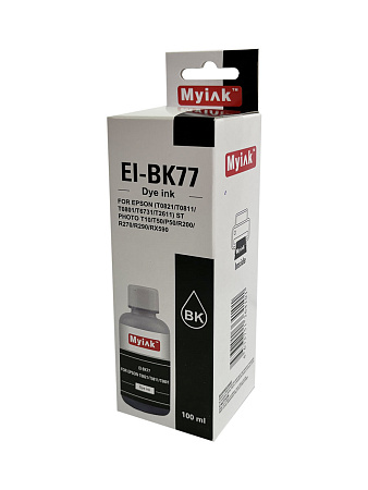 Чернила для EPSON (T0821/T0811/T0801/T6731/T2611) St Photo T10/T50/P50/R200/R270/R290/RX590 (100мл,black Dye) EI-BK77 Gloria™ MyInk Чернила для EPSON (T0821/T0811/T0801/T6731/T2611) St Photo T10/T50/P50/R200/R270/R290/RX590 (100мл,black Dye) EI-BK77 Gloria™ MyInk