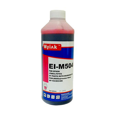 Чернила для EPSON (T0813/T0823/T0803) St Photo T10/T50/P50/R200/R270/RX590 (1л,magenta Dye) EI-M504 Gloria™ MyInk Чернила для EPSON (T0813/T0823/T0803) St Photo T10/T50/P50/R200/R270/RX590 (1л,magenta Dye) EI-M504 Gloria™ MyInk