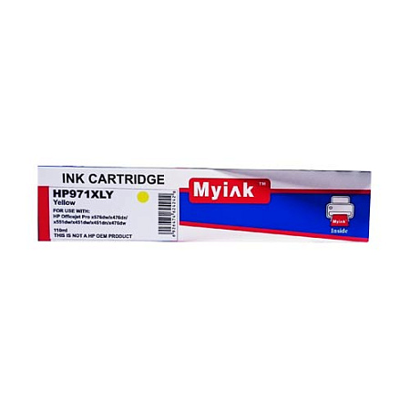 Картридж для (971XL) HP OfficeJet Pro X451/476/551/576 CN628AE Yellow (110ml, Pigment) MyInk SAL Картридж для (971XL) HP OfficeJet Pro X451/476/551/576 CN628AE Yellow (110ml, Pigment) MyInk SAL