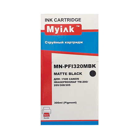 Картридж для CANON  PFI-320MBK TM-200/205/300/305 Matte Black (300ml, Pigment) MyInk 