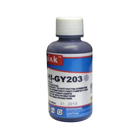 Чернила для (HP 72, HP 727, HP 764) C9374A (100мл,grey, Dye) HI-GY203 Gloria™ MyInk 