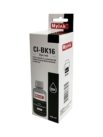 Чернила для CANON CLI-426/526/726Bk (100мл,black Dye) CI-BK16 Gloria™ MyInk 