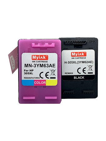 Комплект картриджей 305XL (black+color) для принтера HP DeskJet 2320/2710/2720 3YM62AE/3YM63AE Myink 