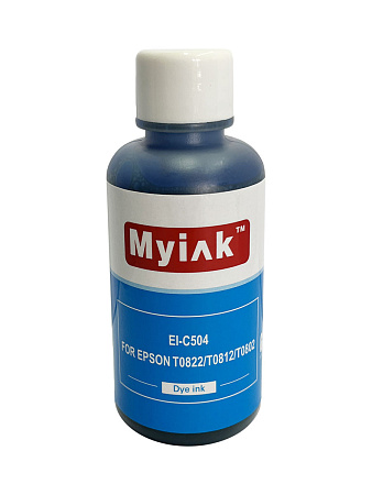 Чернила для EPSON (T0822/T0812/T0802) St Photo T10/T50/P50/R200/R270/RX590 (100мл,cyan Dye) EI-C504 Gloria™ MyInk Чернила для EPSON (T0822/T0812/T0802) St Photo T10/T50/P50/R200/R270/RX590 (100мл,cyan Dye) EI-C504 Gloria™ MyInk