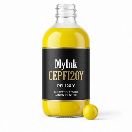 Чернила для CANON (PFI-120 Y) TM-200, TM-205, TM-300, TM-305, TM-250, TM-255, TM-350, TM-355 (250мл, yellow, Pigment) CEPFI20Y MyInk Чернила для CANON (PFI-120 Y) TM-200, TM-205, TM-300, TM-305, TM-250, TM-255, TM-350, TM-355 (250мл, yellow, Pigment) CEPFI20Y MyInk