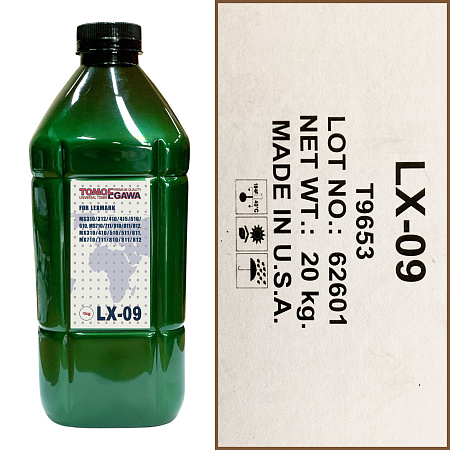 Тонер для Lexmark Универсал тип LX-09 (фл,1кг,TOMOEGAWA) Green Line 