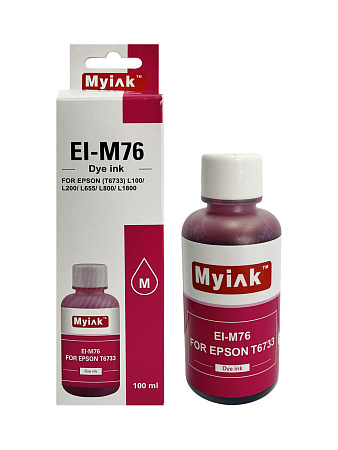 Чернила для EPSON (T6733) L100/L200/ L655/ L800/ L805/ L1800 (100мл, magenta Dye) EI-M76 Gloria™ MyInk Чернила для EPSON (T6733) L100/L200/ L655/ L800/ L805/ L1800 (100мл, magenta Dye) EI-M76 Gloria™ MyInk