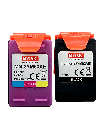 Комплект картриджей 305XL (black+color) для принтера HP DeskJet 2320/2710/2720 3YM62AE/3YM63AE Myink 