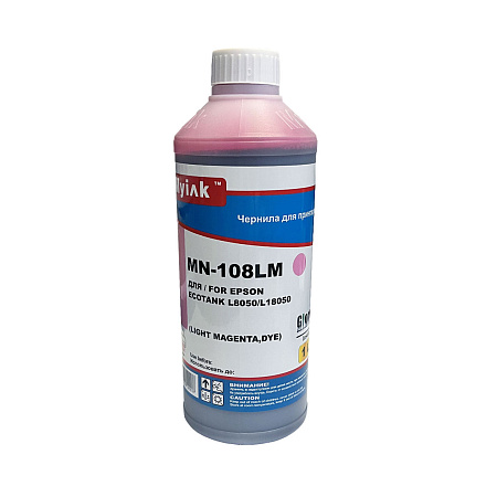 Чернила для EPSON EcoTank (108) L8050/L18055 (1л, light magenta, Dye) MyInk 