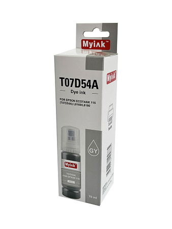 Чернила для EPSON EcoTank (115) (T07D54A) L8160 / L8180 (70мл,grey)  MyInk 