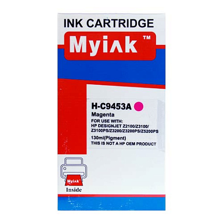 Картридж для ( 70) HP DesignJet  Z2100/Z3100/Z3200 C9453A Magenta (130ml, Dye) MyInk 