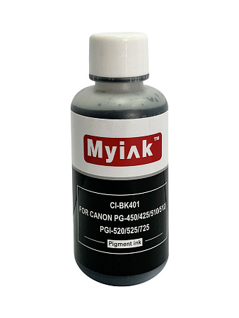 Чернила для CANON PG-450/425/510/512/PGI-520/525/725 (100мл,Pigment,black) CI-BK401 EverBrite™ MyInk 