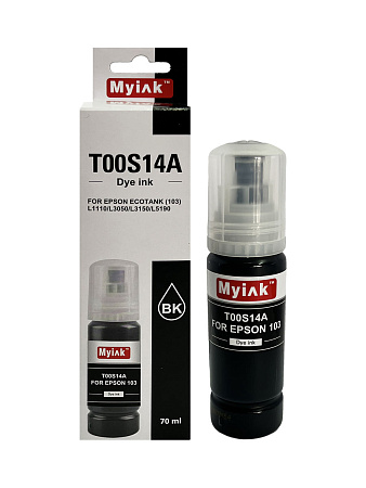 Чернила для EPSON EcoTank (103) L1110/L3050/L3150/L5190 (70мл, black,Dye) MyInk 
