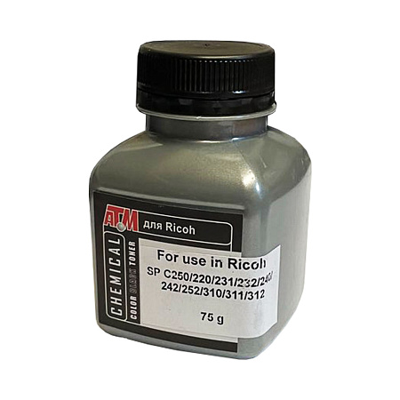 Тонер для RICOH SP C250 (фл,75,черный ,Chemical) Silver ATM Тонер для RICOH SP C250 (фл,75,черный ,Chemical) Silver ATM