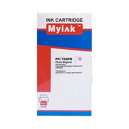 Картридж для CANON PFI-706PM IPF 8400/8400S/8400SE/9400/9400S Photo Magenta (710 ml) MyInk Картридж для CANON PFI-706PM IPF 8400/8400S/8400SE/9400/9400S Photo Magenta (710 ml) MyInk