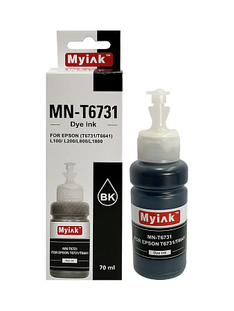 Чернила для EPSON (T6731/T6641) L100/ L200/L800/ L805/ L1800 (70мл, контейнер, black, Dye) MN- T6731 MyInk Чернила для EPSON (T6731/T6641) L100/ L200/L800/ L805/ L1800 (70мл, контейнер, black, Dye) MN- T6731 MyInk