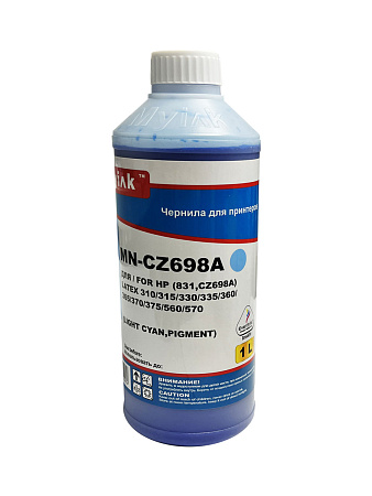 Чернила для HP (831,CZ698A) Latex 310/315/330/335/360/365/370/375/560/570 (1л, light cyan,Pigment) MyInk Чернила для HP (831,CZ698A) Latex 310/315/330/335/360/365/370/375/560/570 (1л, light cyan,Pigment) MyInk