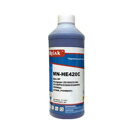 Чернила для HP ( 70) C9452A Z2100, Z3100, Z3100PS, Z3200, Z3200PS, Z5200ps (1л,cyan, Pigment) HE420C MyInk Чернила для HP ( 70) C9452A Z2100, Z3100, Z3100PS, Z3200, Z3200PS, Z5200ps (1л,cyan, Pigment) HE420C MyInk