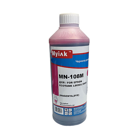 Чернила для EPSON EcoTank (108) L8050/L18052 (1л, magenta, Dye) MyInk 