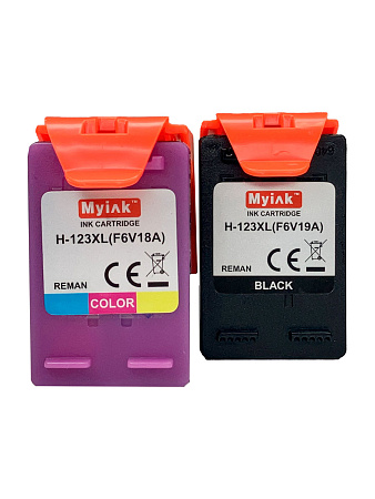Комплект картриджей 123XL (black+color) для принтера HP DeskJet 2130 F6V19AE/F6V18AE MyInk Комплект картриджей 123XL (black+color) для принтера HP DeskJet 2130 F6V19AE/F6V18AE MyInk
