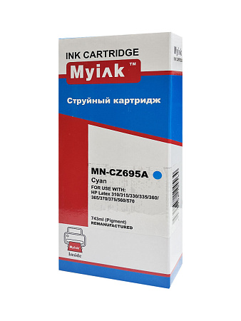 Картридж для (HP 831) HP Latex 310/315/330/335/360/365/370/375/560/570 CZ695A (R) cyan (743ml, Pigment)  MyInk 