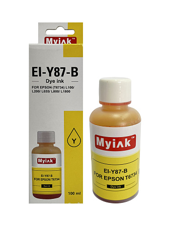 Чернила для EPSON (T6734) L100/L200/ L655/ L800/ L805/ L1800 (100мл, yellow Dye) EI-Y87-B Gloria™ MyInk Чернила для EPSON (T6734) L100/L200/ L655/ L800/ L805/ L1800 (100мл, yellow Dye) EI-Y87-B Gloria™ MyInk