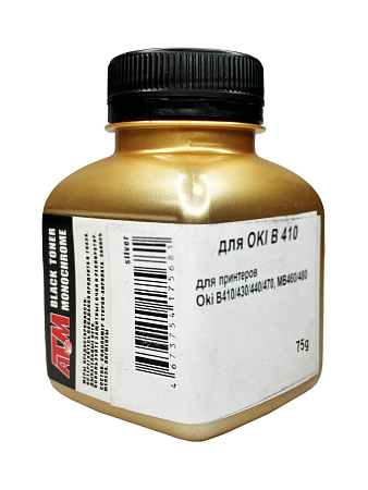 Тонер для Oki B410/430/440/470/МВ460/480 (3,5K) (фл,75) Gold ATM Тонер для Oki B410/430/440/470/МВ460/480 (3,5K) (фл,75) Gold ATM