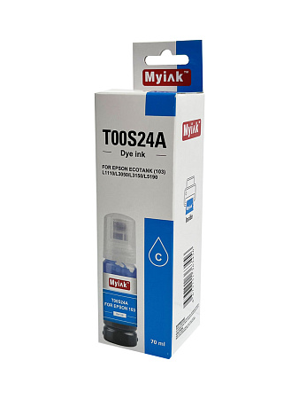Чернила для EPSON EcoTank (103) L1110/L3050/L3150/L5190 (70мл, cyan, Dye) MyInk 