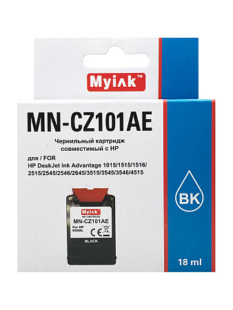 Картридж для (650XL) HP DJ Advantage 2515/3515/4515 CZ101AE (R) Black (18ml) Myink 