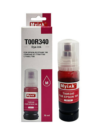 Чернила для EPSON EcoTank (106) (T00R340) ET-7700/7750/L7160/L7180 (70мл,magenta,Dye) MyInk Чернила для EPSON EcoTank (106) (T00R340) ET-7700/7750/L7160/L7180 (70мл,magenta,Dye) MyInk