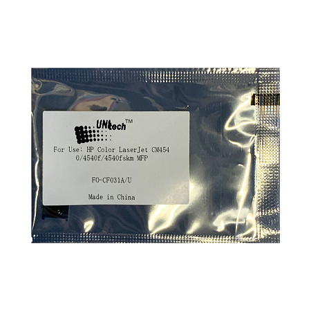 Чип к-жа HP Color CM4540 (12,5K) CF031A cyan UNItech(Apex) 