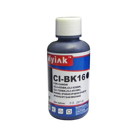Чернила для CANON CLI-426/526/726Bk (100мл,black) CI-BK16 Gloria™ MyInk SAL 