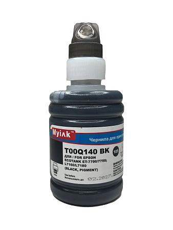 Чернила для EPSON EcoTank (105) (T00Q140) ET-7700/7750/L7160/L7180 (140мл, black,Pigment) MyInk 