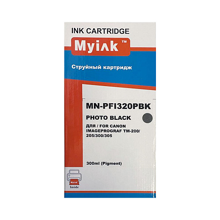 Картридж для CANON PFI-320BK TM-200/205/300/305 Black (300ml, Pigment) MyInk Картридж для CANON PFI-320BK TM-200/205/300/305 Black (300ml, Pigment) MyInk
