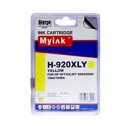 Картридж для (920XL) HP OfficeJet 6500 CD974A Yellow (14,6ml, Dye) MyInk Картридж для (920XL) HP OfficeJet 6500 CD974A Yellow (14,6ml, Dye) MyInk