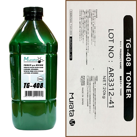 Тонер для RICOH Универсал тип TG-408 (фл,750, MURATA) Green Line 
